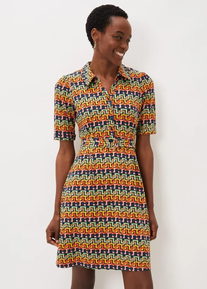 Phase Eight Milano Geo Dress Multicoloured Women Dresses