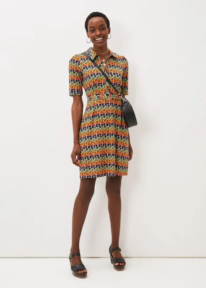 Phase Eight Milano Geo Dress Multicoloured Women Dresses