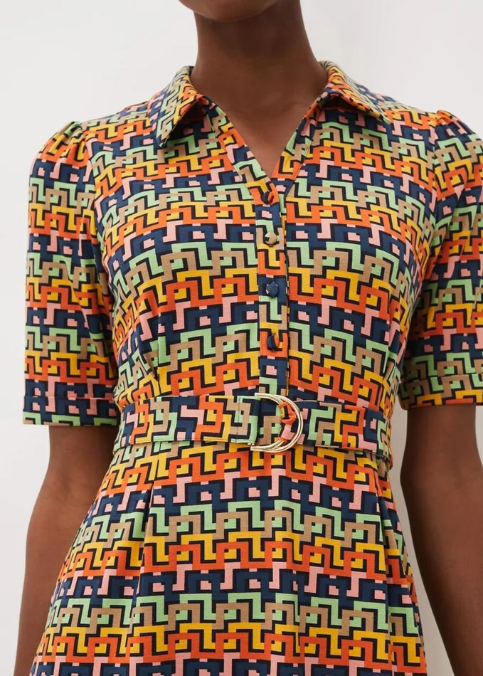 Phase Eight Milano Geo Dress Multicoloured Women Dresses