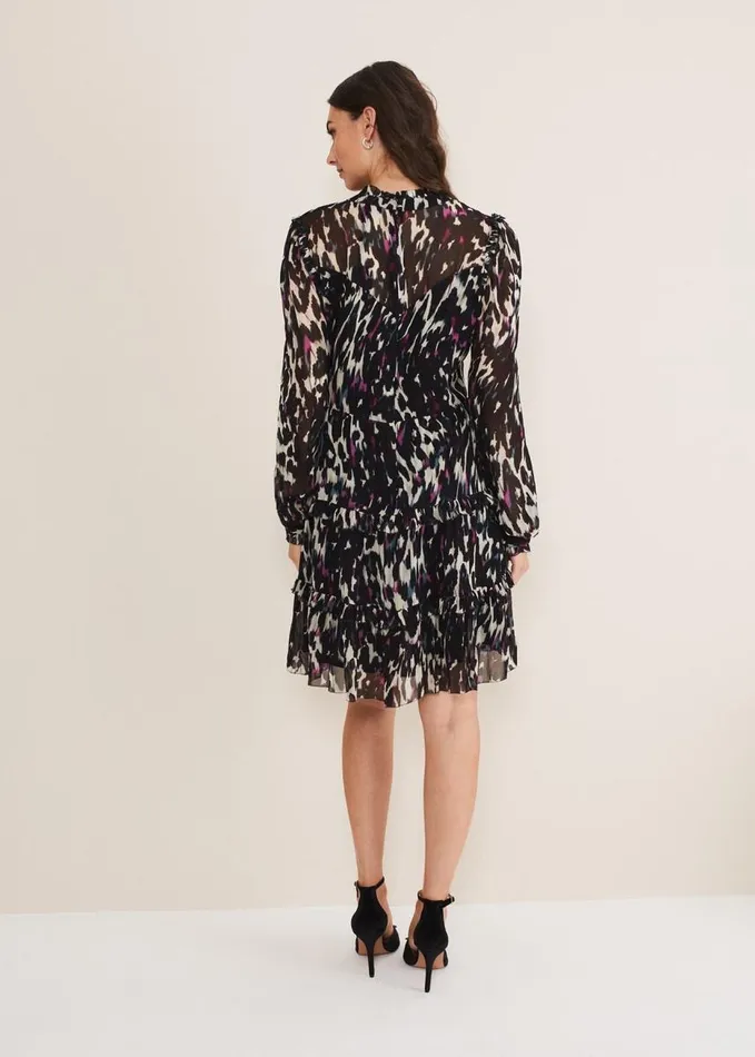 Phase Eight Millicent Print Tiered Dress Multicoloured Women Dresses