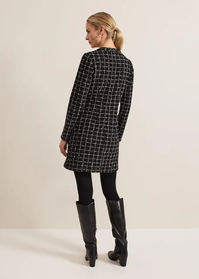 Phase Eight Mylee Black Tweed Tunic Dress Black Women Dresses
