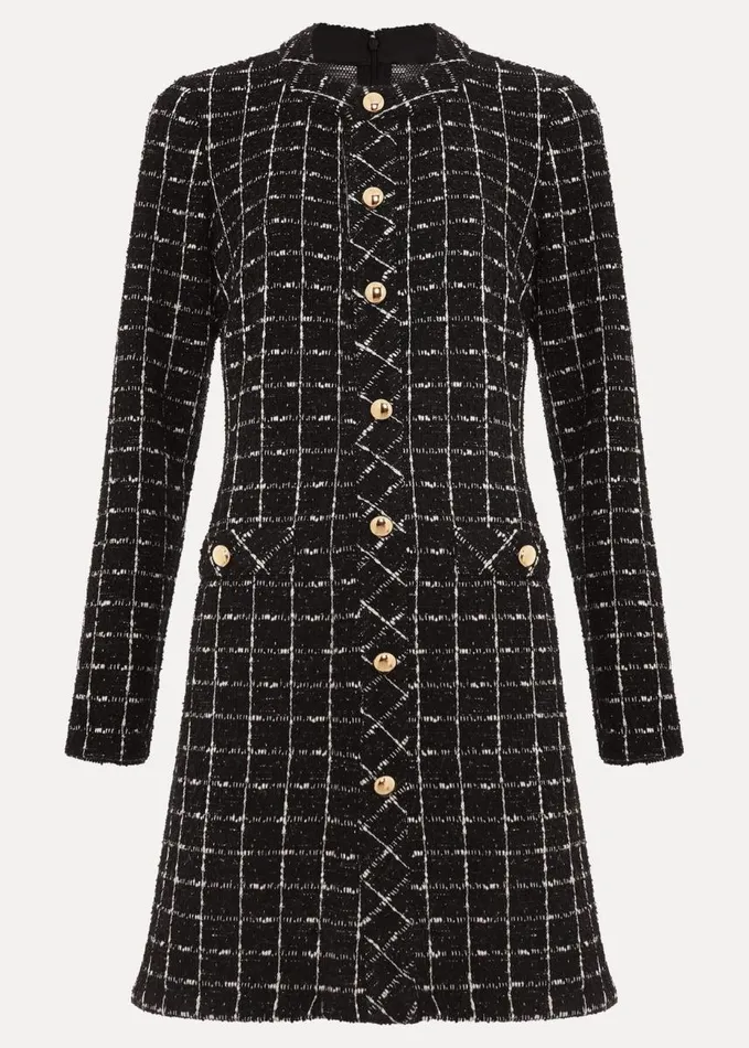 Phase Eight Mylee Black Tweed Tunic Dress Black Women Dresses