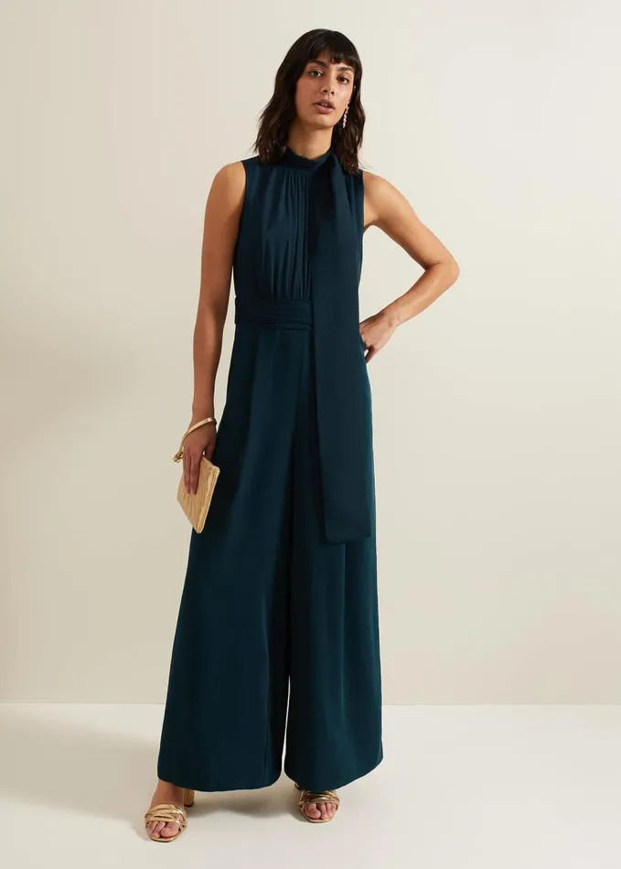 Phase Eight Neesa Green Wide Leg Jumpsuit Green Women Dresses