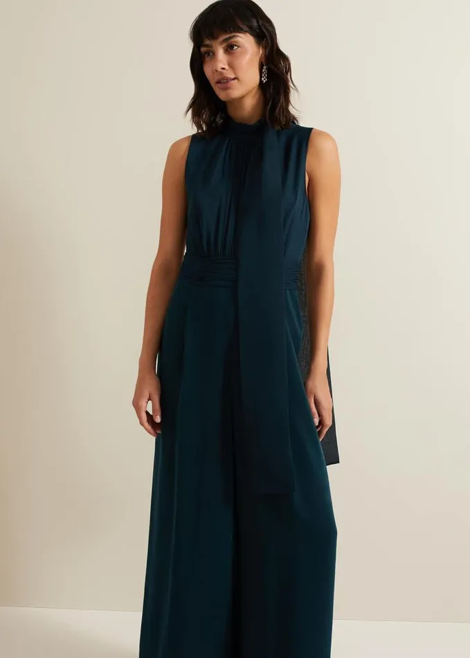 Phase Eight Neesa Green Wide Leg Jumpsuit Green Women Dresses