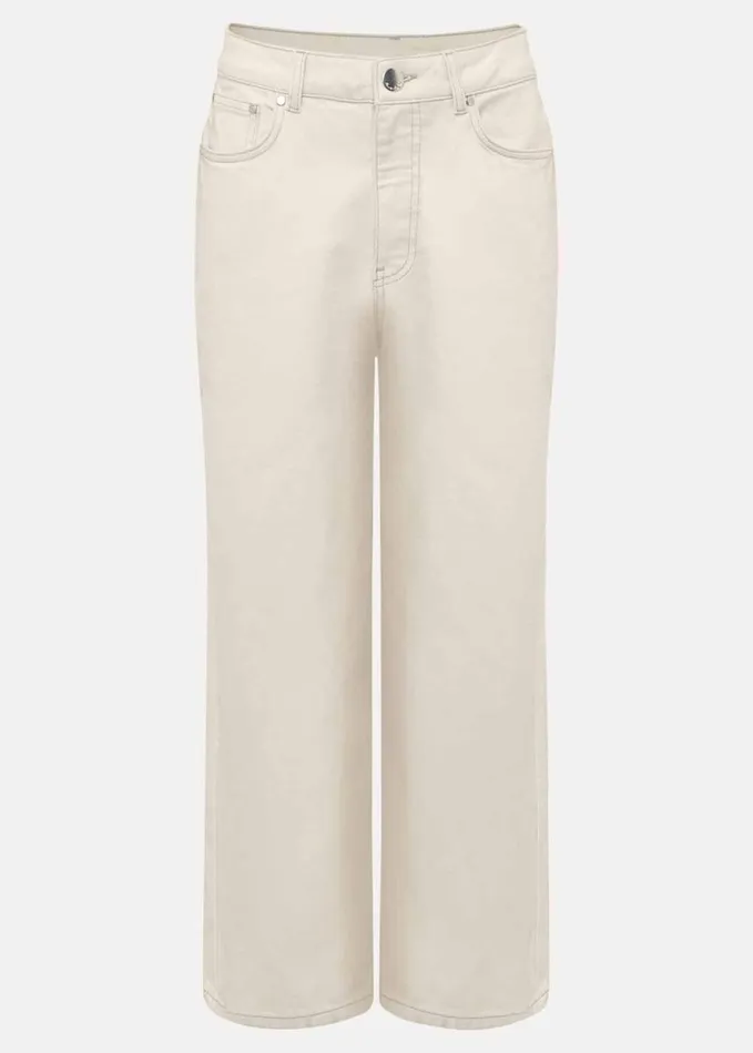 Phase Eight Nell Organic Denim Wide Leg Jean Ecru Women Trousers