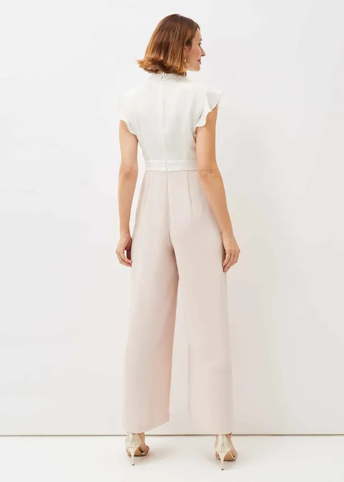 Phase Eight Niamh Lace Bodice Wide Leg Jumpsuit Ivorycameo Women Dresses