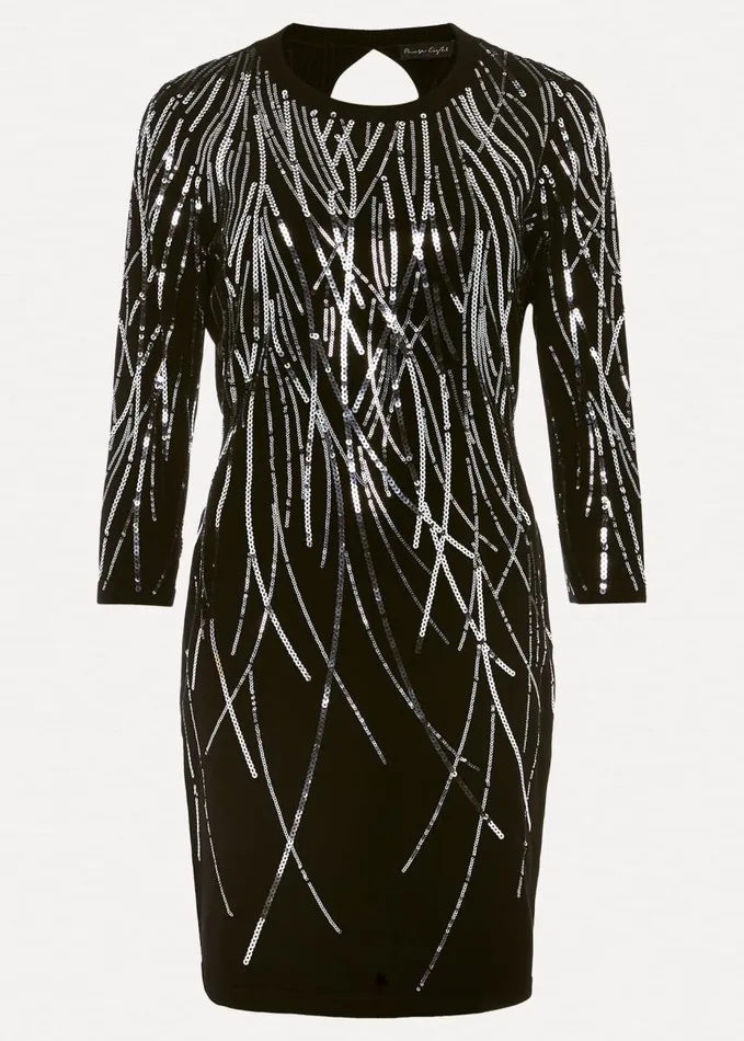 Phase Eight Nikki Sequin Mini Dress Blacksilver Women Dresses