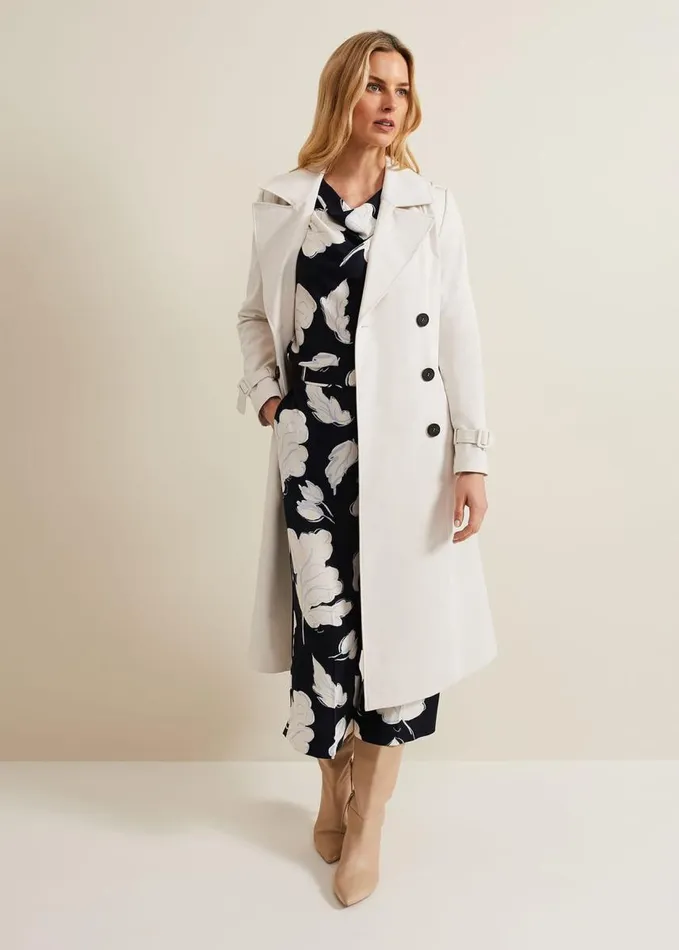 Phase Eight Noelle Floral Print Culotte Navy Women Trousers