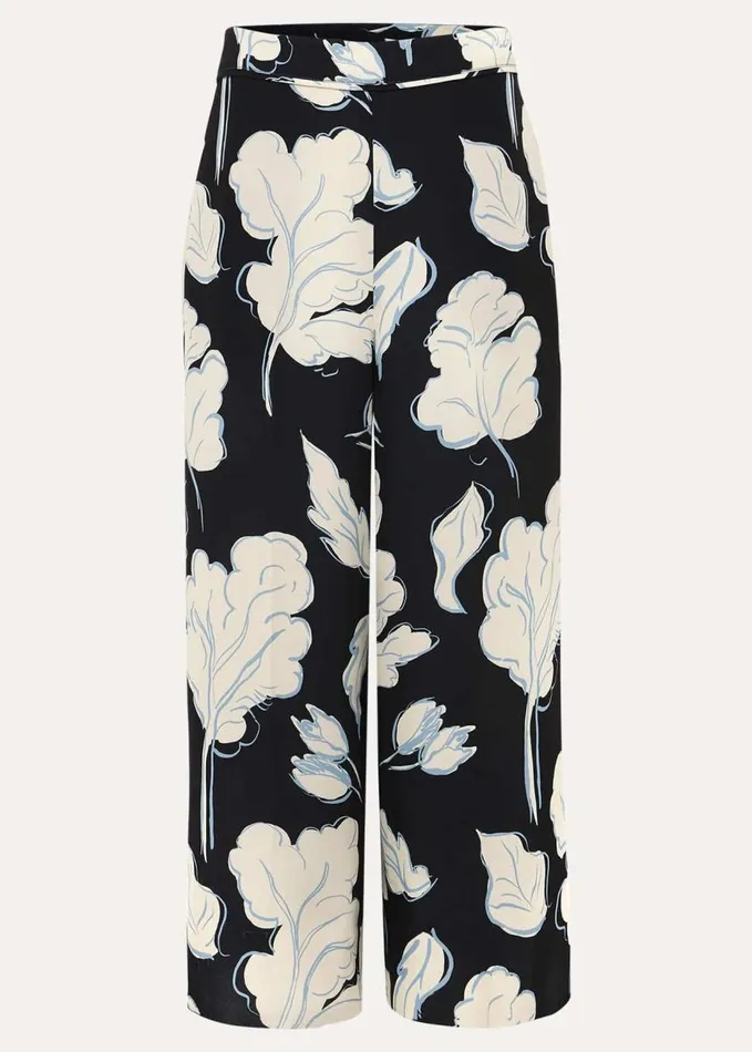 Phase Eight Noelle Floral Print Culotte Navy Women Trousers