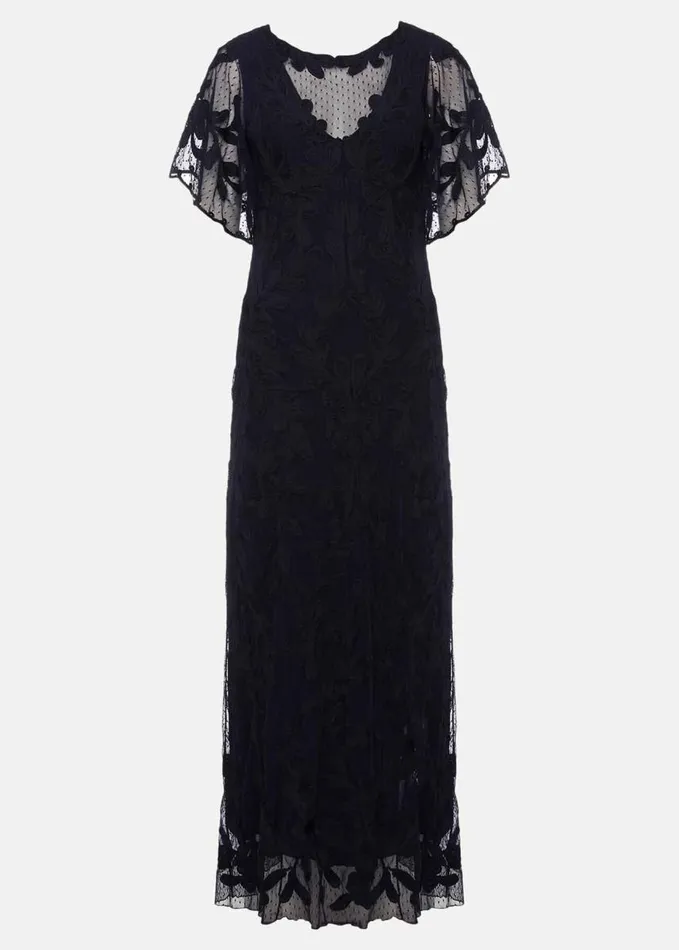 Phase Eight Noelle Navy Tapework Maxi Dress Navy Women Dresses