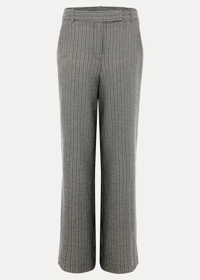 Phase Eight Nouria Herringbone Tapered Trouser Blackcream Women Trousers