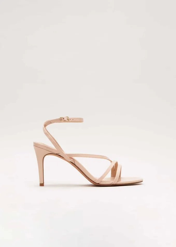 Phase Eight Patent Barely There Strappy Sandal Pale Pink Women Occasion Shoes