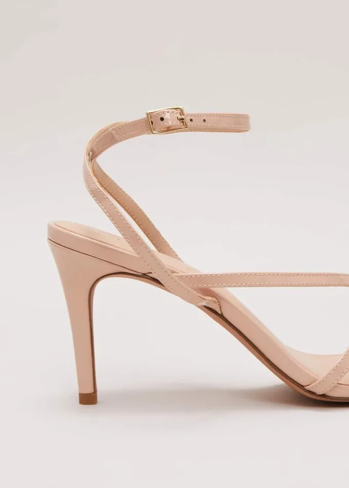 Phase Eight Patent Barely There Strappy Sandal Pale Pink Women Occasion Shoes