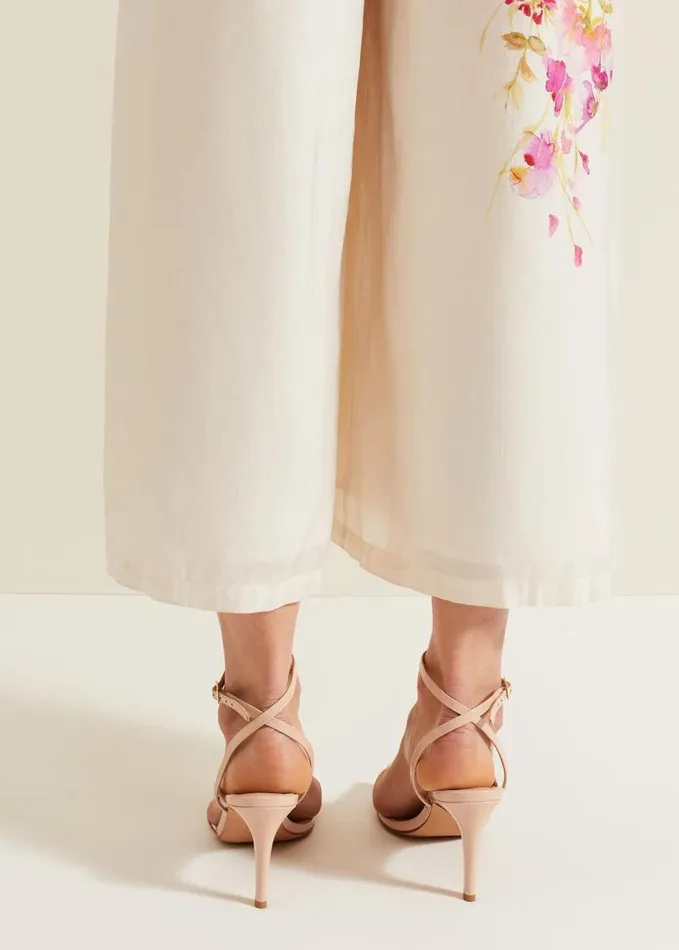 Phase Eight Patent Barely There Strappy Sandal Pale Pink Women Occasion Shoes
