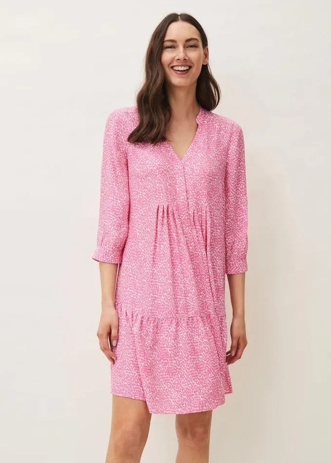Phase Eight Penele Swing Dress Pinkivory Women Dresses
