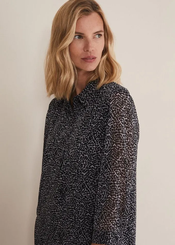 Phase Eight Penelope Chiffon Mini Dress Blackmulti Women Dresses