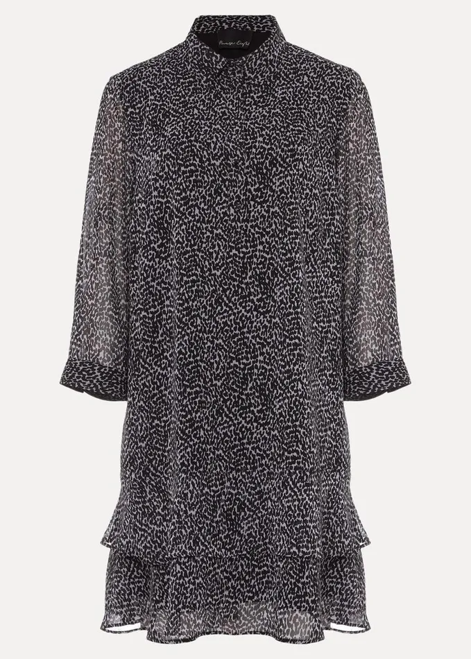 Phase Eight Penelope Chiffon Mini Dress Blackmulti Women Dresses