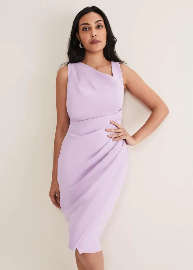 Phase Eight Petite Emmie Asymmetric Hem Dress Crocus Women Dresses