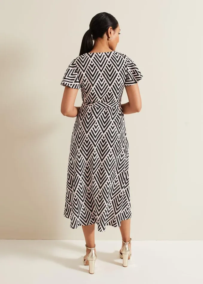 Phase Eight Petite Julissa Print Wrap Dress Multicoloured Women Petite Dresses