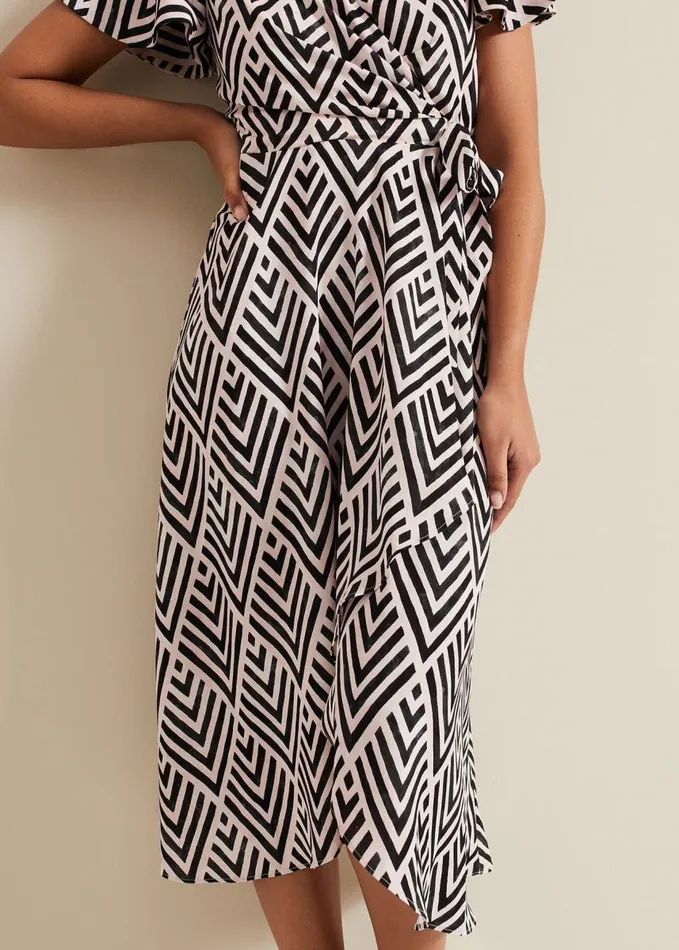 Phase Eight Petite Julissa Print Wrap Dress Multicoloured Women Petite Dresses