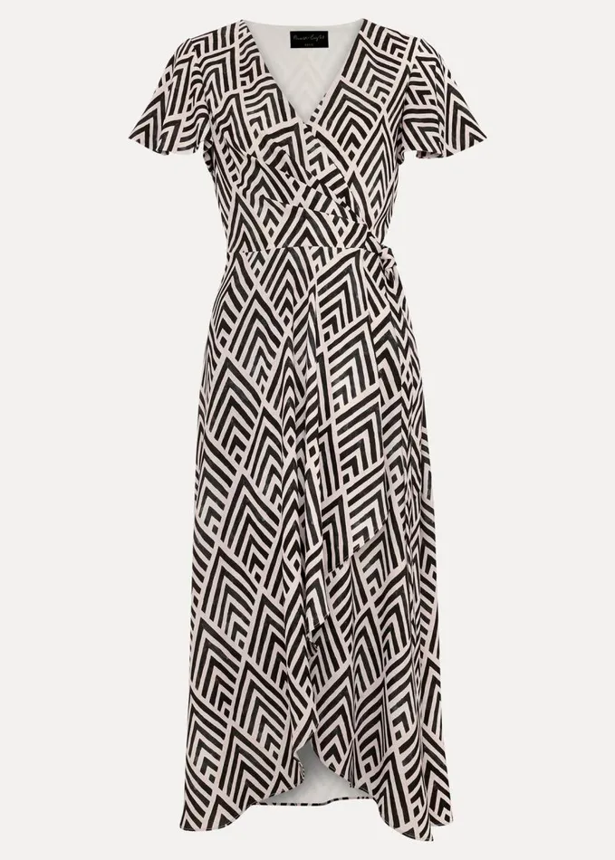Phase Eight Petite Julissa Print Wrap Dress Multicoloured Women Petite Dresses