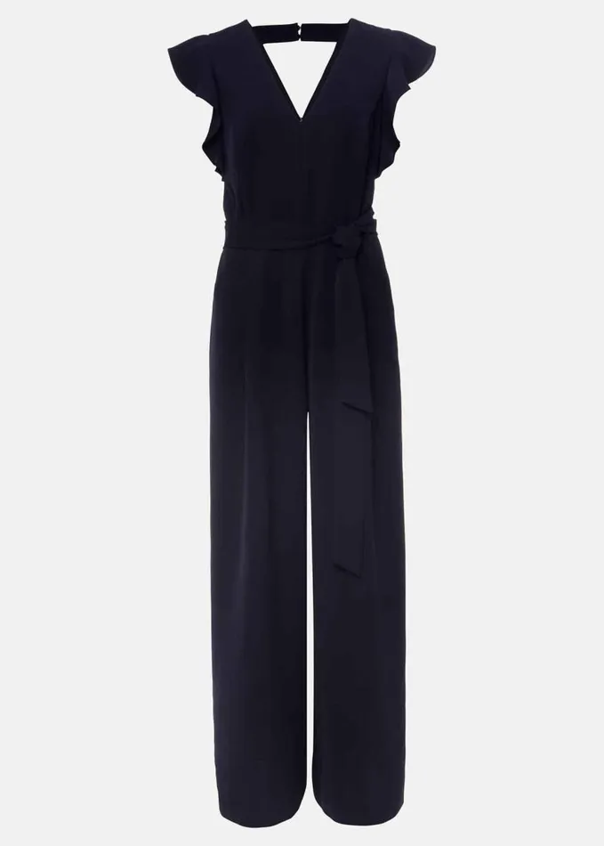 Phase Eight Petite Kallie Frill Jumpsuit Navy Women Dresses