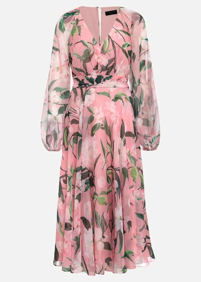 Phase Eight Petite Lina Printed Midi Dress Multicoloured Women Dresses