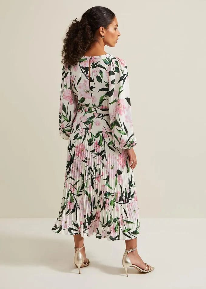 Phase Eight Petite Penny Floral Midi Dress Multicoloured Women Dresses