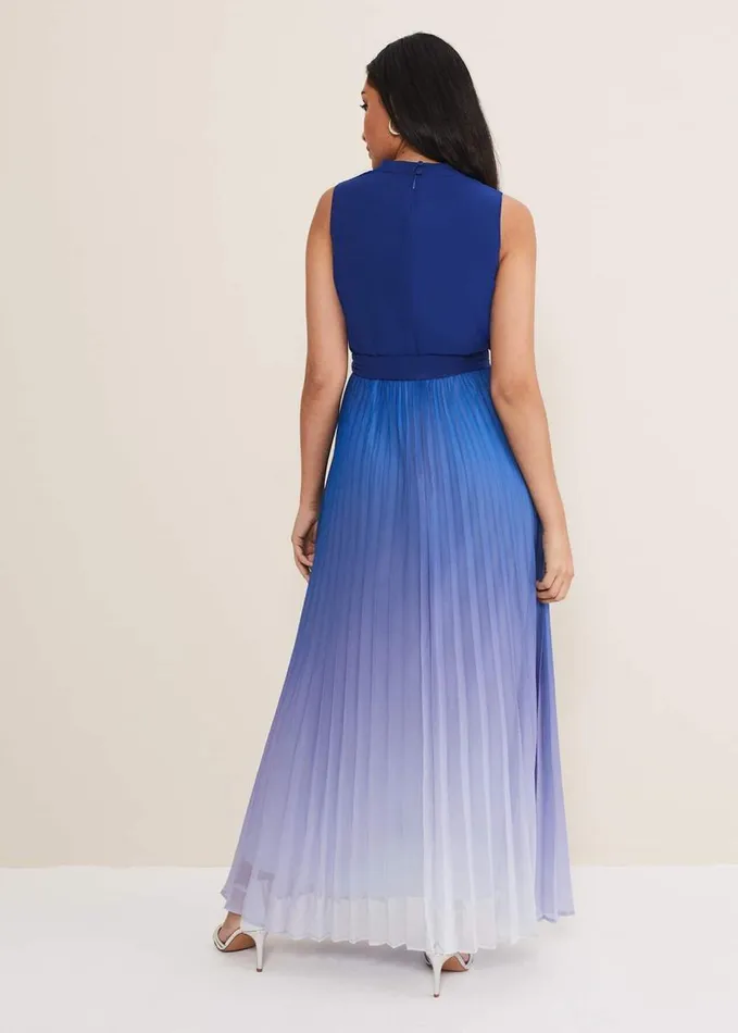 Phase Eight Petite Piper Ombre Maxi Dress Blues Women Petite Dresses