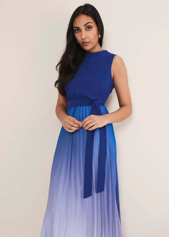 Phase Eight Petite Piper Ombre Maxi Dress Blues Women Petite Dresses
