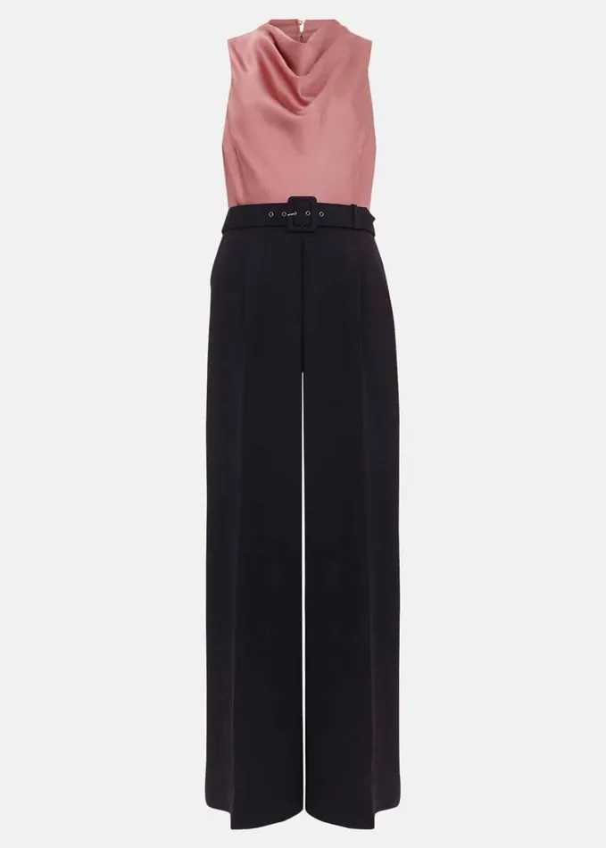 Phase Eight Petite Sabina Satin Wide Leg Jumpsuit Multicoloured Women Dresses