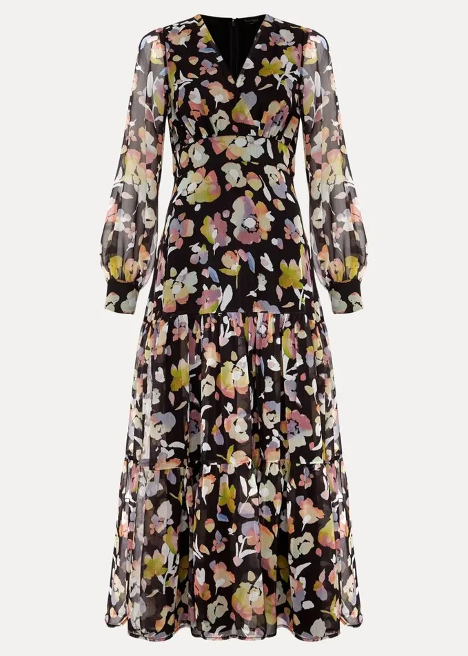 Phase Eight Petite Sandra Floral Maxi Dress Black Multi Women Dresses