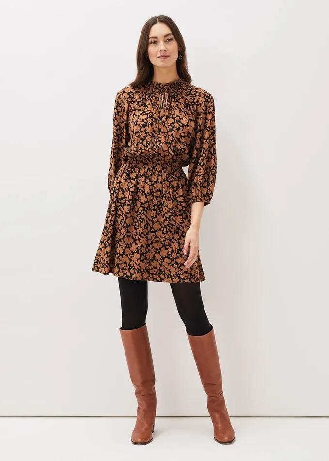 Phase Eight Phillipa Swing Dress Blacktan Women Dresses
