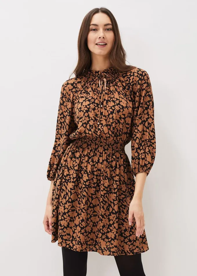 Phase Eight Phillipa Swing Dress Blacktan Women Dresses