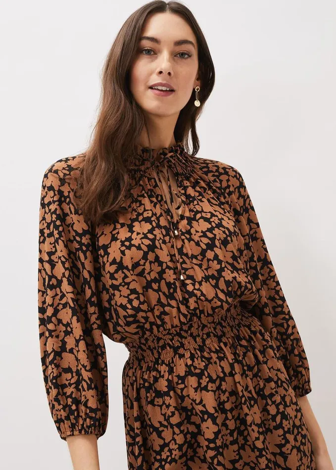 Phase Eight Phillipa Swing Dress Blacktan Women Dresses