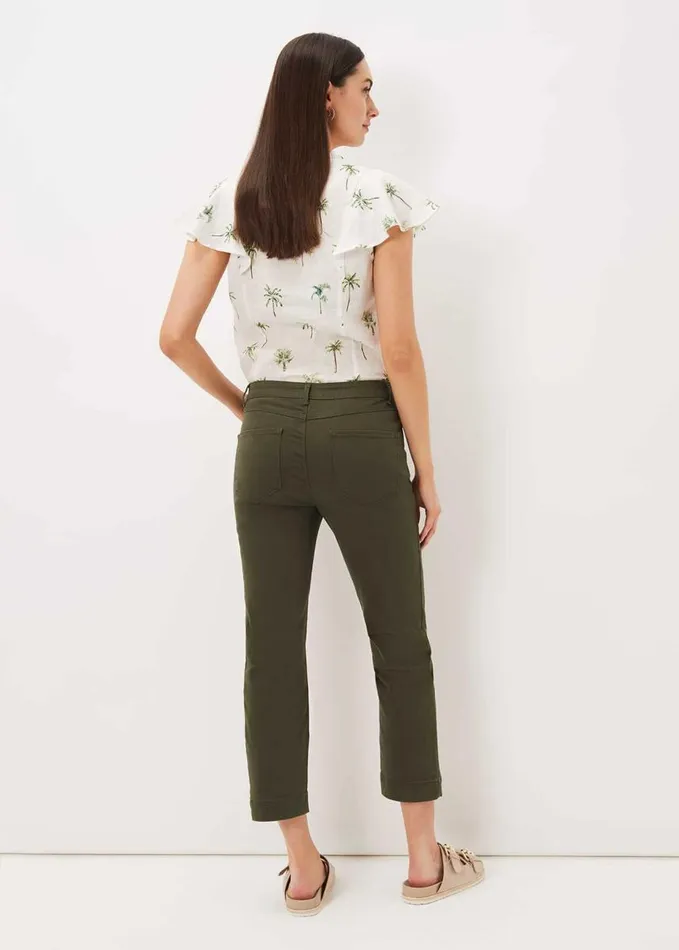 Phase Eight Ramona Straight Leg Jeans Khaki Women Trousers