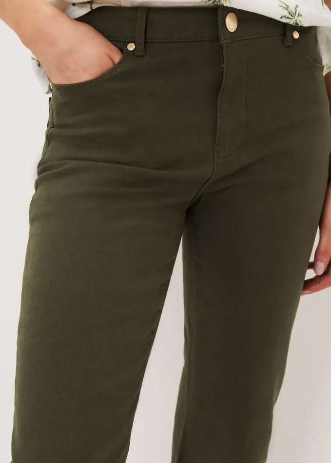 Phase Eight Ramona Straight Leg Jeans Khaki Women Trousers