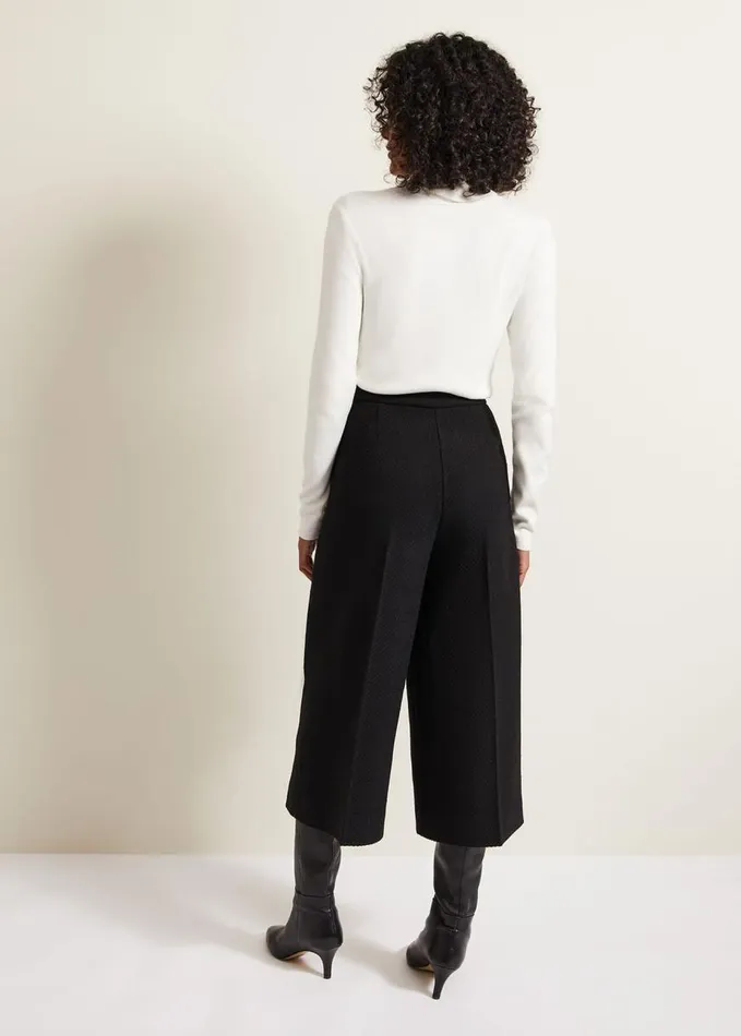 Phase Eight Ripley Boucle Culotte Black Women Trousers