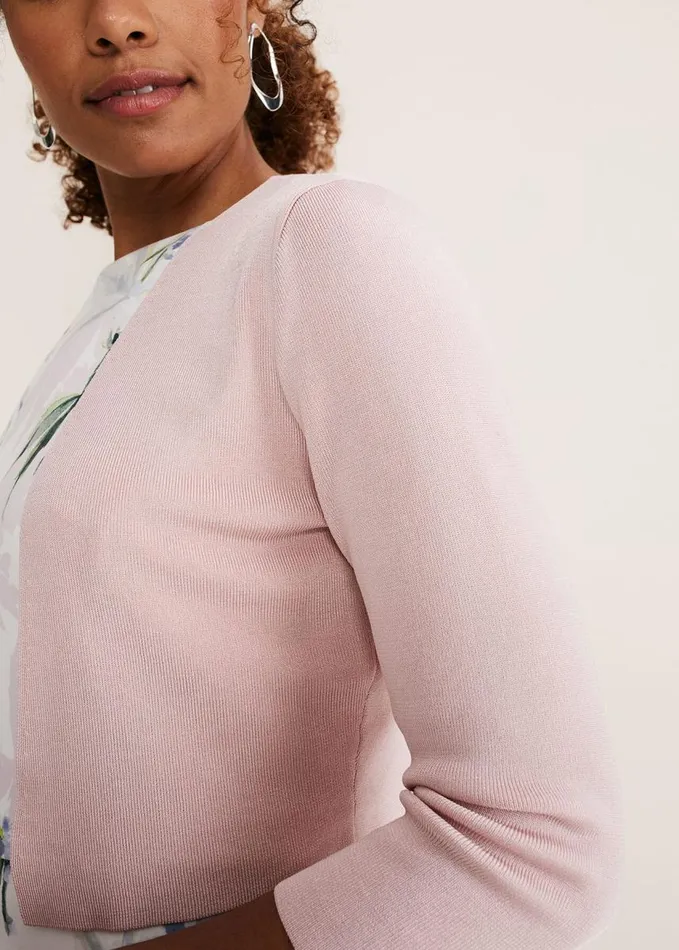 Phase Eight Salma Lightweight Knitted Jacket Antique Rose Women Knitwear