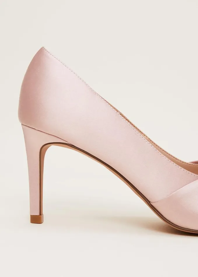 Phase Eight Satin Knot Front Court Shoe Antique Rose Women Occasion Shoes