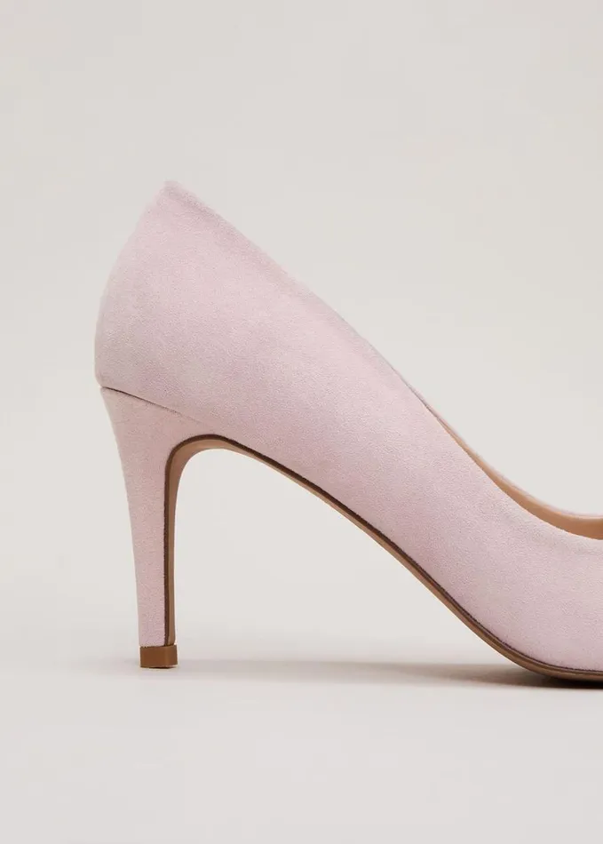 Phase Eight Satin Twist Peeptoe Shoes Pale Pink Women Occasion Shoes
