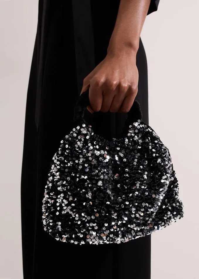 Phase Eight Sequin Twist Handle Mini Grab Bag Multicoloured Women Bags and Clutches