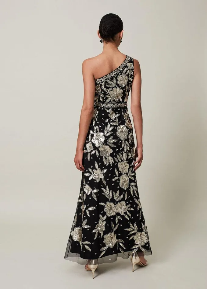 Phase Eight Serafina Embellished Maxi Dress Blackgold Women Dresses