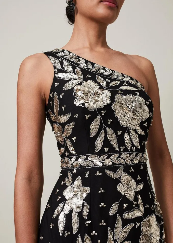 Phase Eight Serafina Embellished Maxi Dress Blackgold Women Dresses