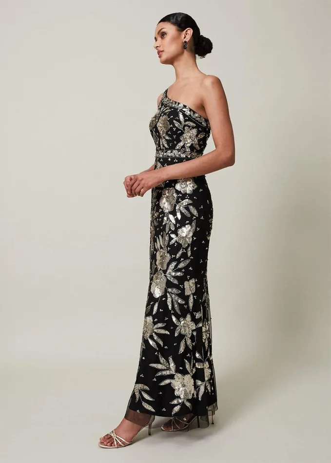 Phase Eight Serafina Embellished Maxi Dress Blackgold Women Dresses