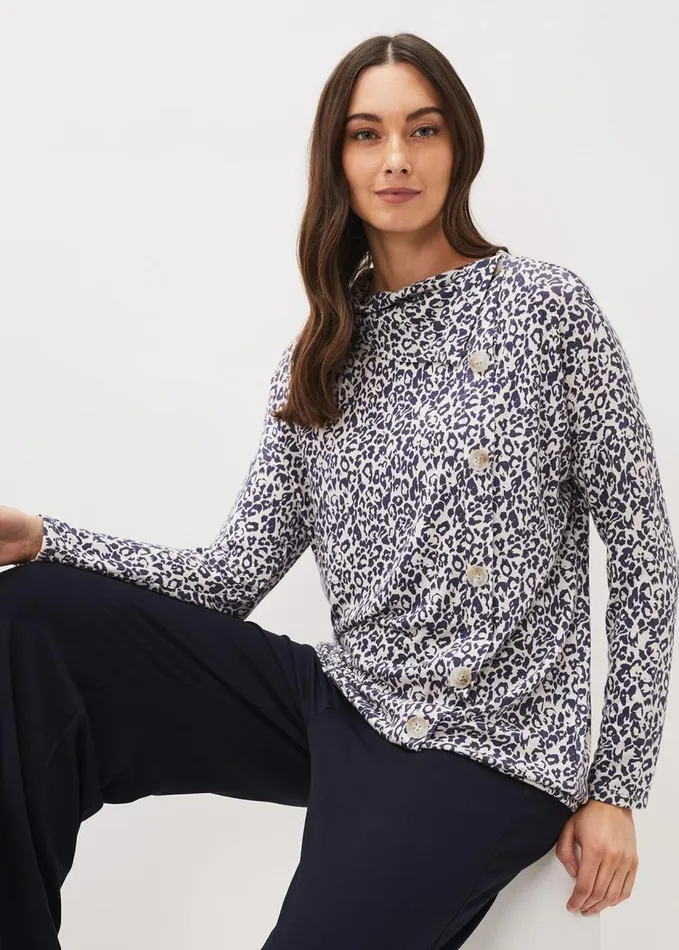 Phase Eight Serenia Animal Longline Top Multicoloured Women Tops and TShirts