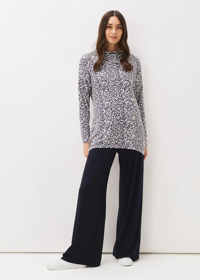 Phase Eight Serenia Animal Longline Top Multicoloured Women Tops and TShirts