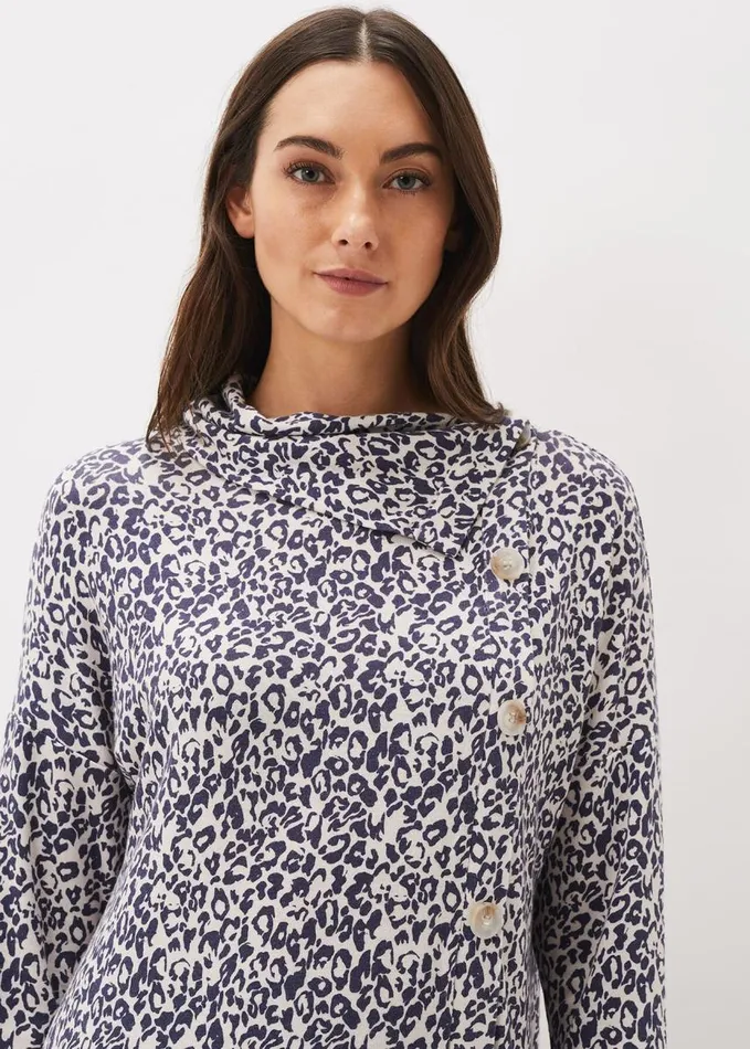 Phase Eight Serenia Animal Longline Top Multicoloured Women Tops and TShirts