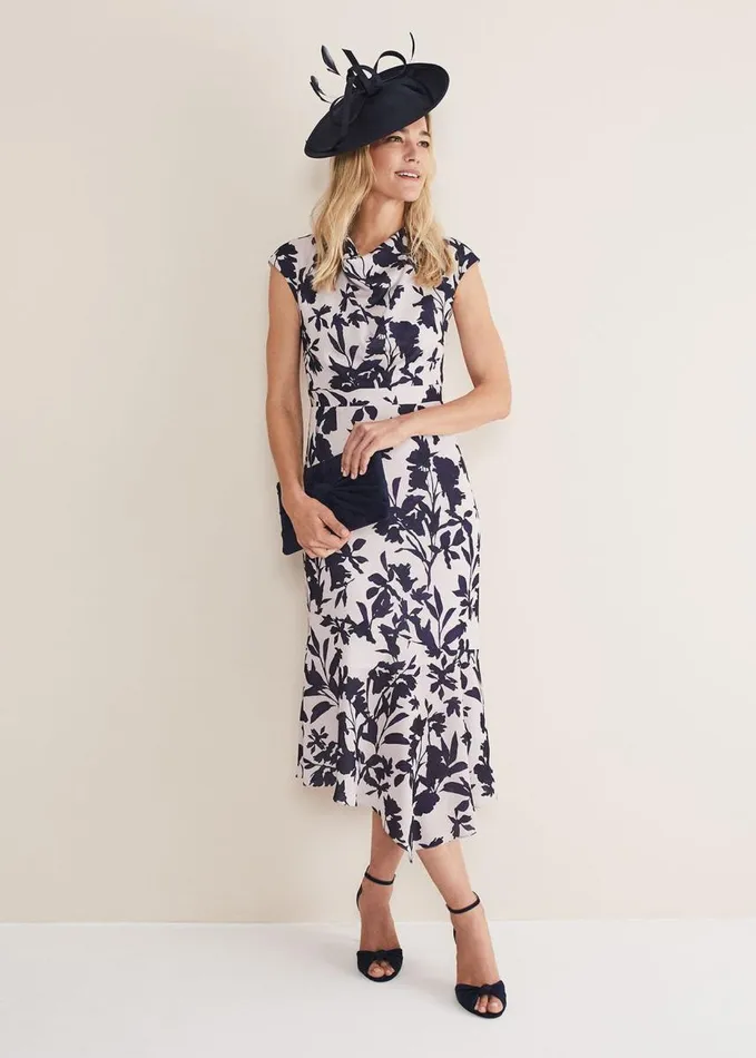 Phase Eight Shantung Oval Disc Fascinator Navy Women Fascinators and Hats