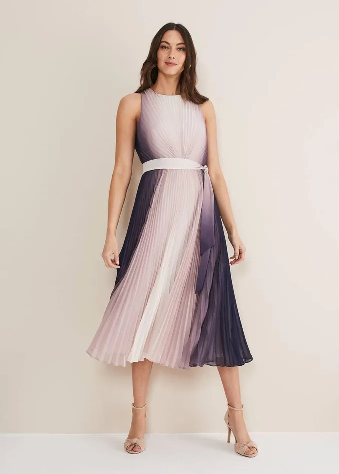 Phase Eight Simara Ombre Dress Lattenavy Women Dresses